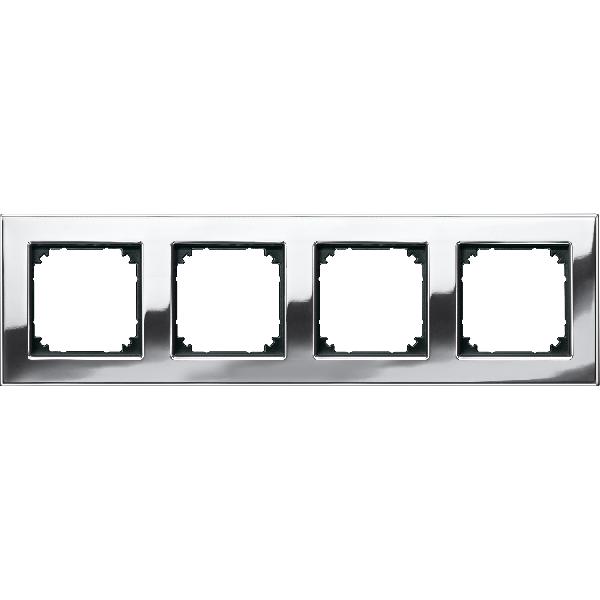 M-PLAN metal frame, 4-gang, Chrome