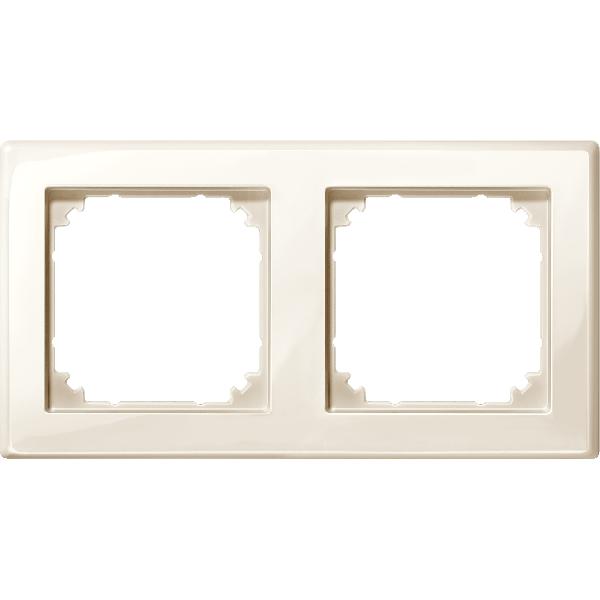 M-SMART frame, 2-gang, white, glossy