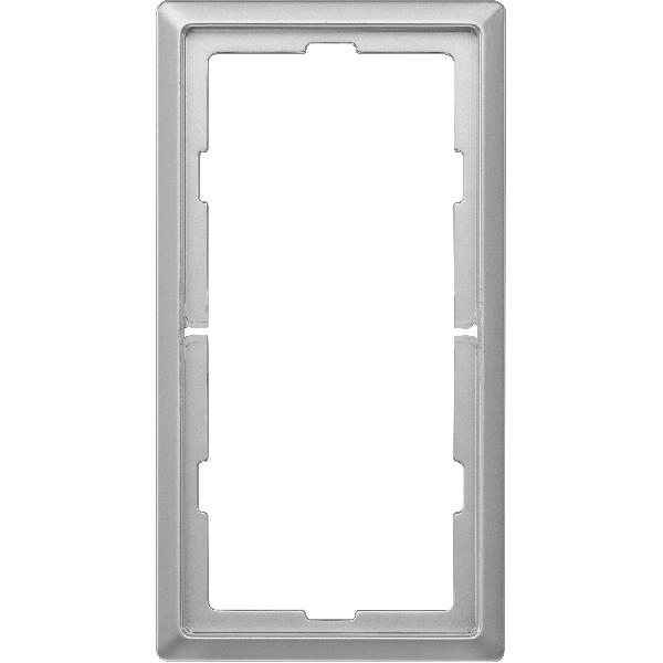 ARTEC frame, 2-gang without central bridge piece, stainless steel