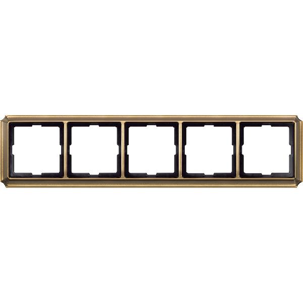 ANTIK frame, 5-gang, antique brass