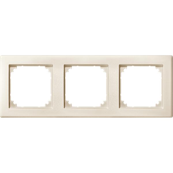 M-SMART frame, 3-gang, white