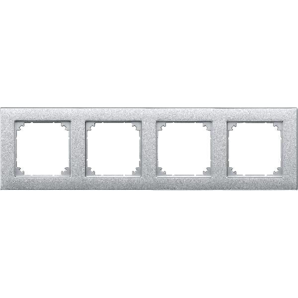 M-PLAN frame, 4-gang, aluminium