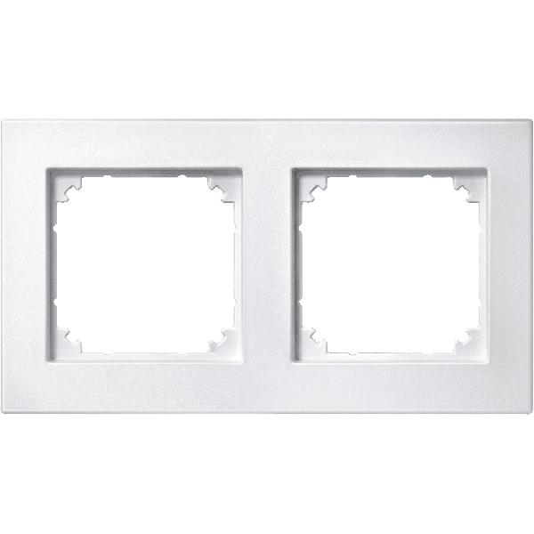 M-PLAN II frame, 2-gang, flush-mounted, polar white