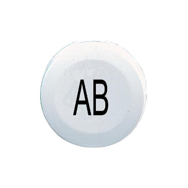 white cap marked AB for circular non illuminated pushbutton Ø16