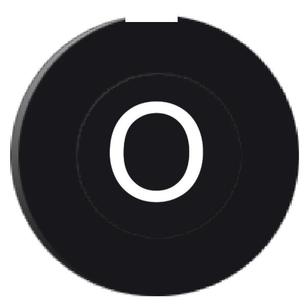 capsule lisse O - noir pour poussoir rond Ø 16