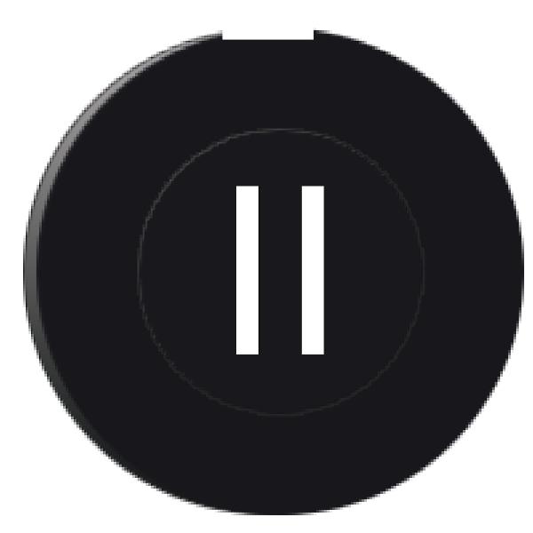 black cap marked II for circular non illuminated pushbutton Ø16