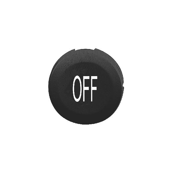 black cap marked OFF for circular non illuminated pushbutton Ø16