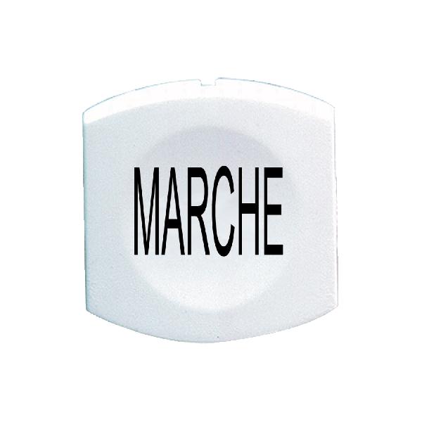 capsule lisse MARCHE blanc pour poussoir carré diam 16