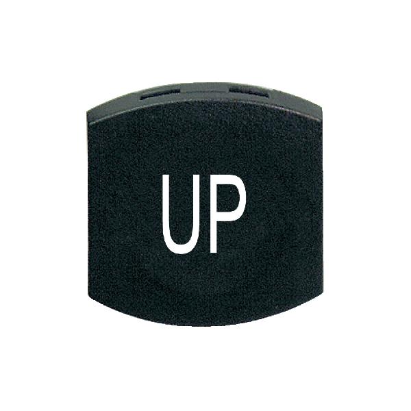 black cap marked UP for square non illuminated pushbutton Ø16