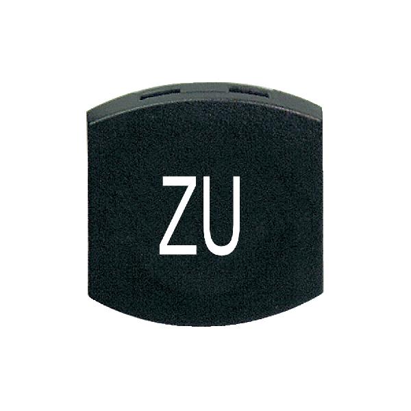 black cap marked ZU for square non illuminated pushbutton Ø16