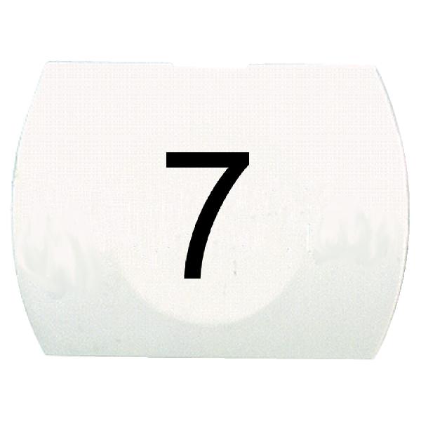 white cap marked 7 for rectangular non illuminated pushbutton Ø16