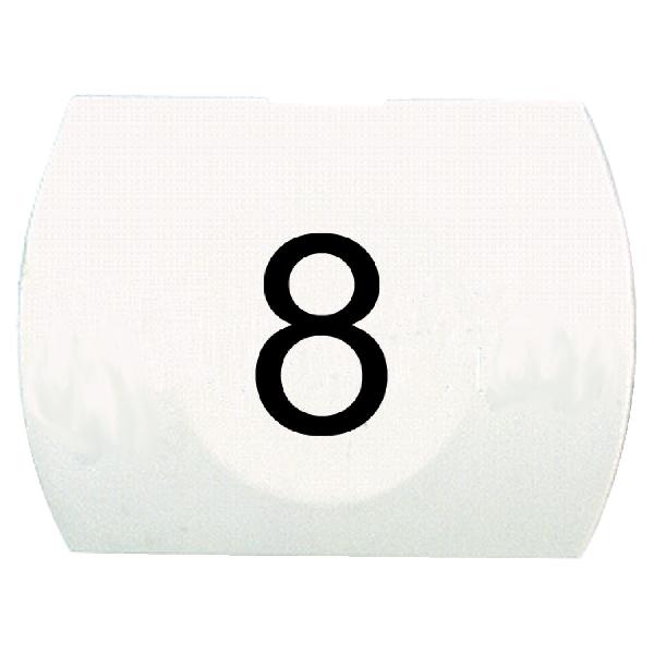 white cap marked 8 for rectangular non illuminated pushbutton Ø16