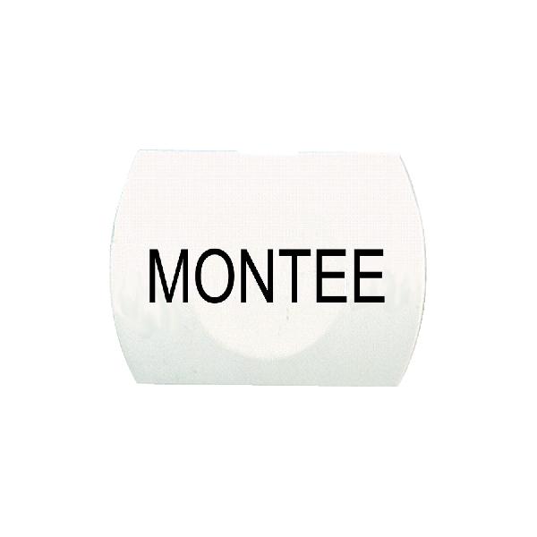 white cap marked MONTEE for rectangular non illuminated pushbutton Ø16