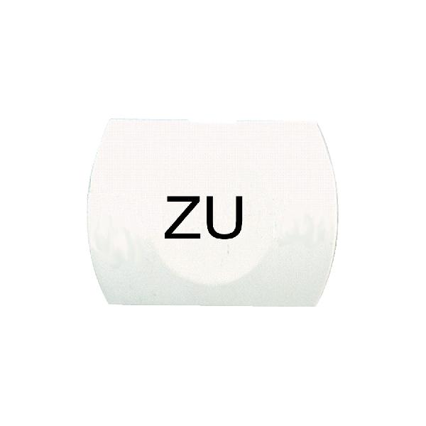 white cap marked ZU for rectangular non illuminated pushbutton Ø16