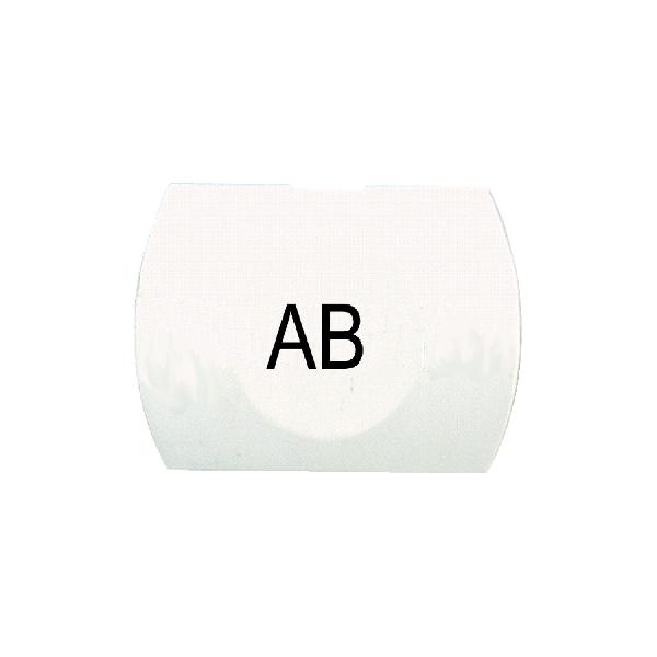 white cap marked AB for rectangular non illuminated pushbutton Ø16