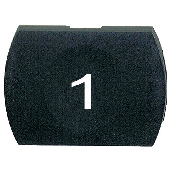 capsule lisse 1 noir pour poussoir rectangulaire diam 16