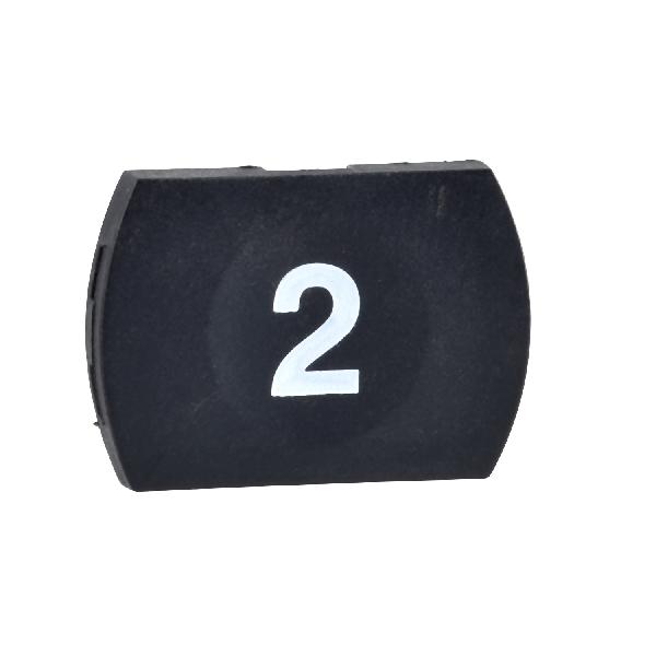 capsule lisse 2 noir pour poussoir rectangulaire diam 16