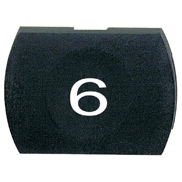 capsule lisse 6 noir pour poussoir rectangulaire diam 16