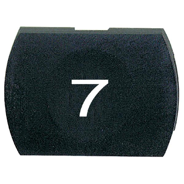 capsule lisse 7 noir pour poussoir rectangulaire diam 16