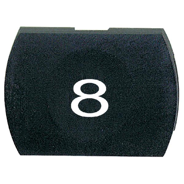 capsule lisse 8 noir pour poussoir rectangulaire diam 16