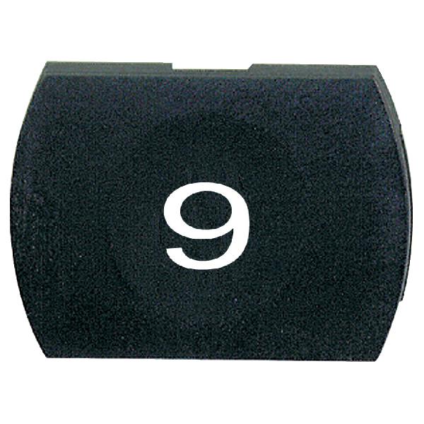 capsule lisse 9 noir pour poussoir rectangulaire diam 16