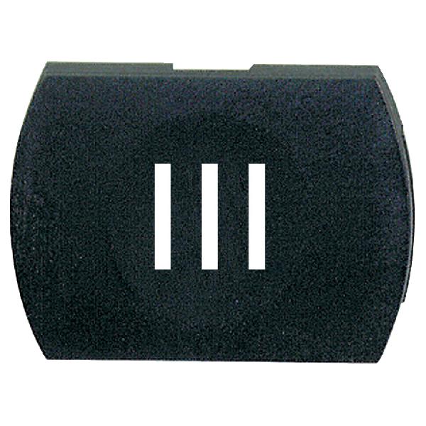 black cap marked III for rectangular non illuminated pushbutton Ø16