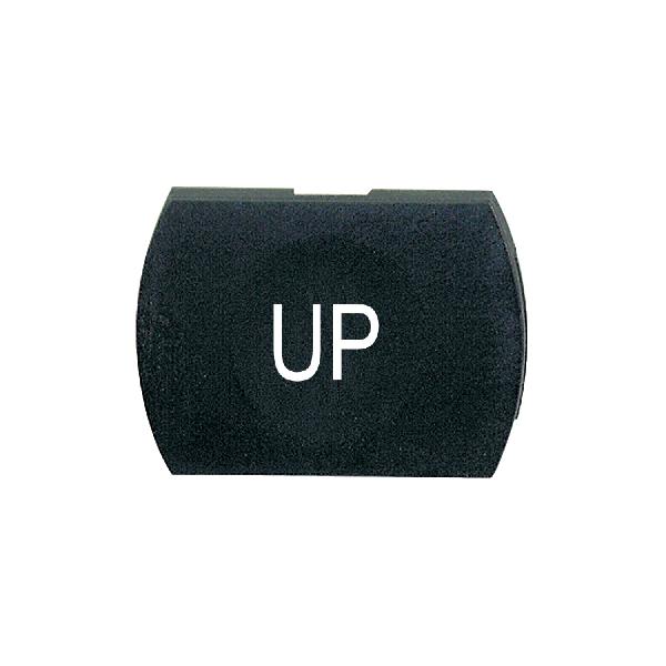 cabochon lisse UP - noir pour poussoir rectangulaire Ø 16