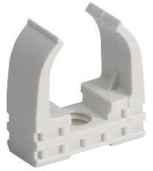 CLIPS A TUBE DIAM20 BLANC