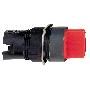 red selector switch head Ø16 3-position spring return