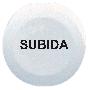 white cap marked SUBIDA for circular non illuminated pushbutton Ø16