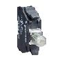 white light block for head Ø22 integral LED 24V screw terminal for lugs