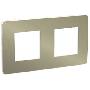 Plaque finition bronz/Blanc 2P