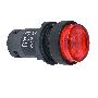 BOUTON POUSS LUMIN rouge diam 22 pousserpousser 24 V 1O