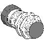 détecteur inductif XS1 cylindrique M30 Sn 10 mm connecteur DIN