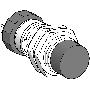 détecteur inductif XS2 cylindrique M30 Sn 15 mm connecteur DIN