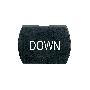 cabochon lisse DOWN - noirpour poussoir rectangulaire Ø16