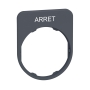 LEGEND PLATE WITH ARRET M