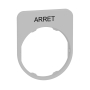 LEGEND PLATE WITH ARRET M