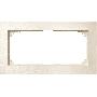 M-PLAN frames, 2-gang without central bridge piece, white