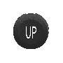 black cap marked UP for circular non illuminated pushbutton Ø16