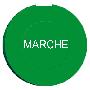 capsule lisse MARCHE vert pour poussoir rond diam 16