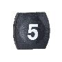 black cap marked 5 for square non illuminated pushbutton Ø16