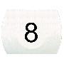 white cap marked 8 for rectangular non illuminated pushbutton Ø16