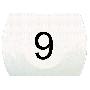 white cap marked 9 for rectangular non illuminated pushbutton Ø16