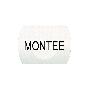 white cap marked MONTEE for rectangular non illuminated pushbutton Ø16